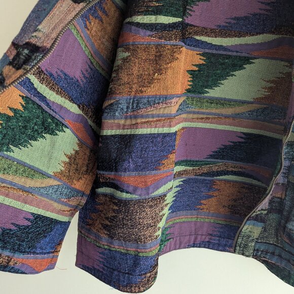 Reversible Tapestry Textured abstract zip jacket - Picture 10 of 15